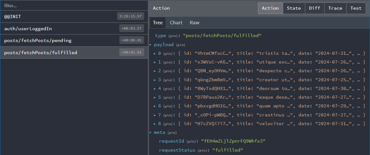 createAsyncThunk: acción de posts pendiente