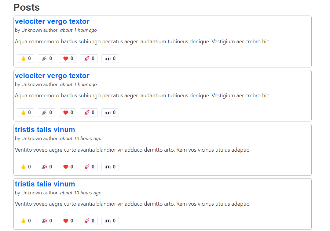 Elementos de posts duplicados