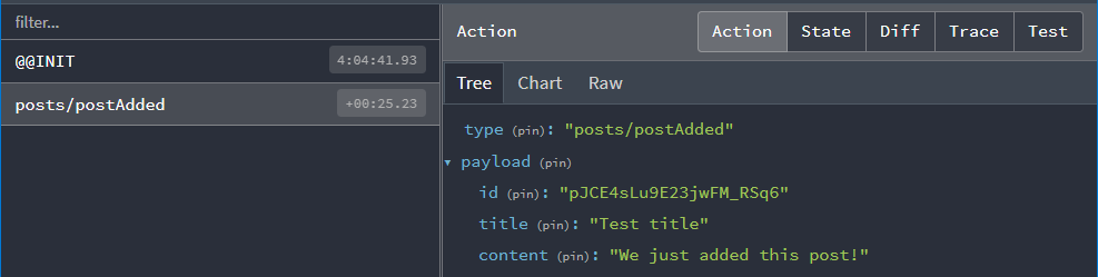postAddedアクションの内容